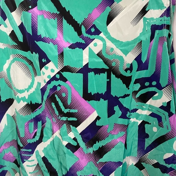 Bright Geometric Lularoe Joy Longline Vest - Picture 8 of 9